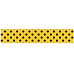 Polka Dots - Black on Banana Yellow Flano Scarf (Large)