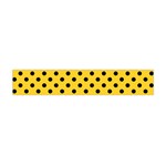 Polka Dots - Black on Banana Yellow Flano Scarf (Mini)