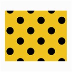 Polka Dots - Black on Banana Yellow Small Glasses Cloth
