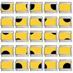 Polka Dots - Black on Banana Yellow 9mm Italian Charm (25 pack)