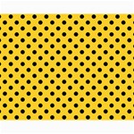 Polka Dots - Black on Banana Yellow Collage 11  x 14 