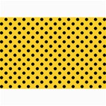 Polka Dots - Black on Banana Yellow Collage 12  x 18 
