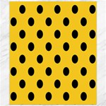 Polka Dots - Black on Banana Yellow Canvas 20  x 24 