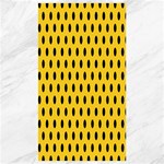 Polka Dots - Black on Banana Yellow Canvas 40  x 72 