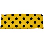 Polka Dots - Black on Banana Yellow Body Pillow Case (Dakimakura) (One Side)