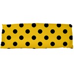 Polka Dots - Black on Banana Yellow Body Pillow Case Dakimakura (Two Sides)