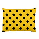 Polka Dots - Black on Banana Yellow Pillow Case (Two Sides)