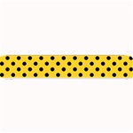 Polka Dots - Black on Banana Yellow Small Bar Mat