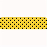 Polka Dots - Black on Banana Yellow Medium Bar Mat