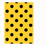 Polka Dots - Black on Banana Yellow Large Garden Flag (Two Sides)
