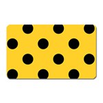 Polka Dots - Black on Banana Yellow Magnet (Rectangular)