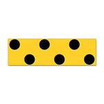 Polka Dots - Black on Banana Yellow Sticker Bumper (100 pack)