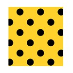 Polka Dots - Black on Banana Yellow Greeting Card 4.5  x 6 