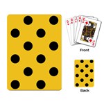 Polka Dots - Black on Banana Yellow Playing Cards Single Design