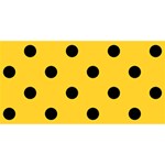 Polka Dots - Black on Banana Yellow YOU ARE INVITED 3D Greeting Card (8x4)