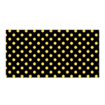 Polka Dots - Banana Yellow on Black Satin Wrap