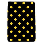 Polka Dots - Banana Yellow on Black Removable Flap Cover (L)