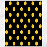 Polka Dots - Banana Yellow on Black Canvas 16  x 20 