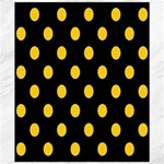 Polka Dots - Banana Yellow on Black Canvas 20  x 24 
