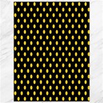 Polka Dots - Banana Yellow on Black Canvas 36  x 48 