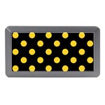 Polka Dots - Banana Yellow on Black Memory Card Reader (Mini)