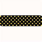 Polka Dots - Banana Yellow on Black Medium Bar Mat