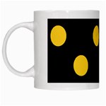 Polka Dots - Banana Yellow on Black Black Mug