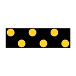 Polka Dots - Banana Yellow on Black Sticker Bumper (10 pack)
