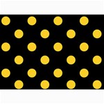 Polka Dots - Banana Yellow on Black 5  x 7  Photo Cards