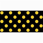 Polka Dots - Banana Yellow on Black 4  x 8  Photo Cards