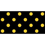 Polka Dots - Banana Yellow on Black YOU ARE INVITED 3D Greeting Card (8x4)
