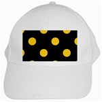 Polka Dots - Banana Yellow on Black Black Cap