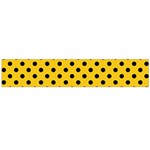 Polka Dots - Black on Deep Lemon Yellow Flano Scarf (Large)