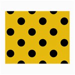 Polka Dots - Black on Deep Lemon Yellow Small Glasses Cloth