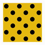 Polka Dots - Black on Deep Lemon Yellow Medium Glasses Cloth
