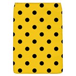 Polka Dots - Black on Deep Lemon Yellow Removable Flap Cover (L)