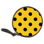 Polka Dots - Black on Deep Lemon Yellow Classic 20-CD Wallet