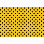 Polka Dots - Black on Deep Lemon Yellow Collage 12  x 18 