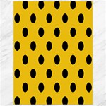 Polka Dots - Black on Deep Lemon Yellow Canvas 12  x 16 