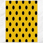 Polka Dots - Black on Deep Lemon Yellow Canvas 18  x 24 