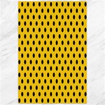 Polka Dots - Black on Deep Lemon Yellow Canvas 24  x 36 