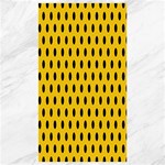 Polka Dots - Black on Deep Lemon Yellow Canvas 40  x 72 
