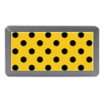 Polka Dots - Black on Deep Lemon Yellow Memory Card Reader (Mini)