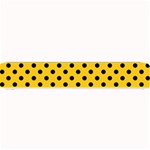 Polka Dots - Black on Deep Lemon Yellow Small Bar Mat