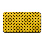 Polka Dots - Black on Deep Lemon Yellow Medium Bar Mat