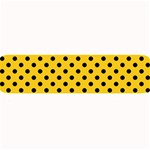 Polka Dots - Black on Deep Lemon Yellow Medium Bar Mat