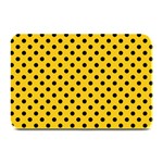 Polka Dots - Black on Deep Lemon Yellow Plate Mat