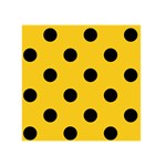 Polka Dots - Black on Deep Lemon Yellow Greeting Card 5  x 7 