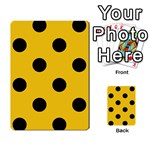 Polka Dots - Black on Deep Lemon Yellow Multi-purpose Cards (Rectangle)