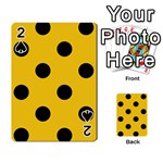 Polka Dots - Black on Deep Lemon Yellow Playing Cards 54 Designs